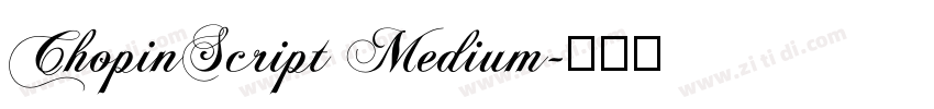 ChopinScript Medium字体转换
